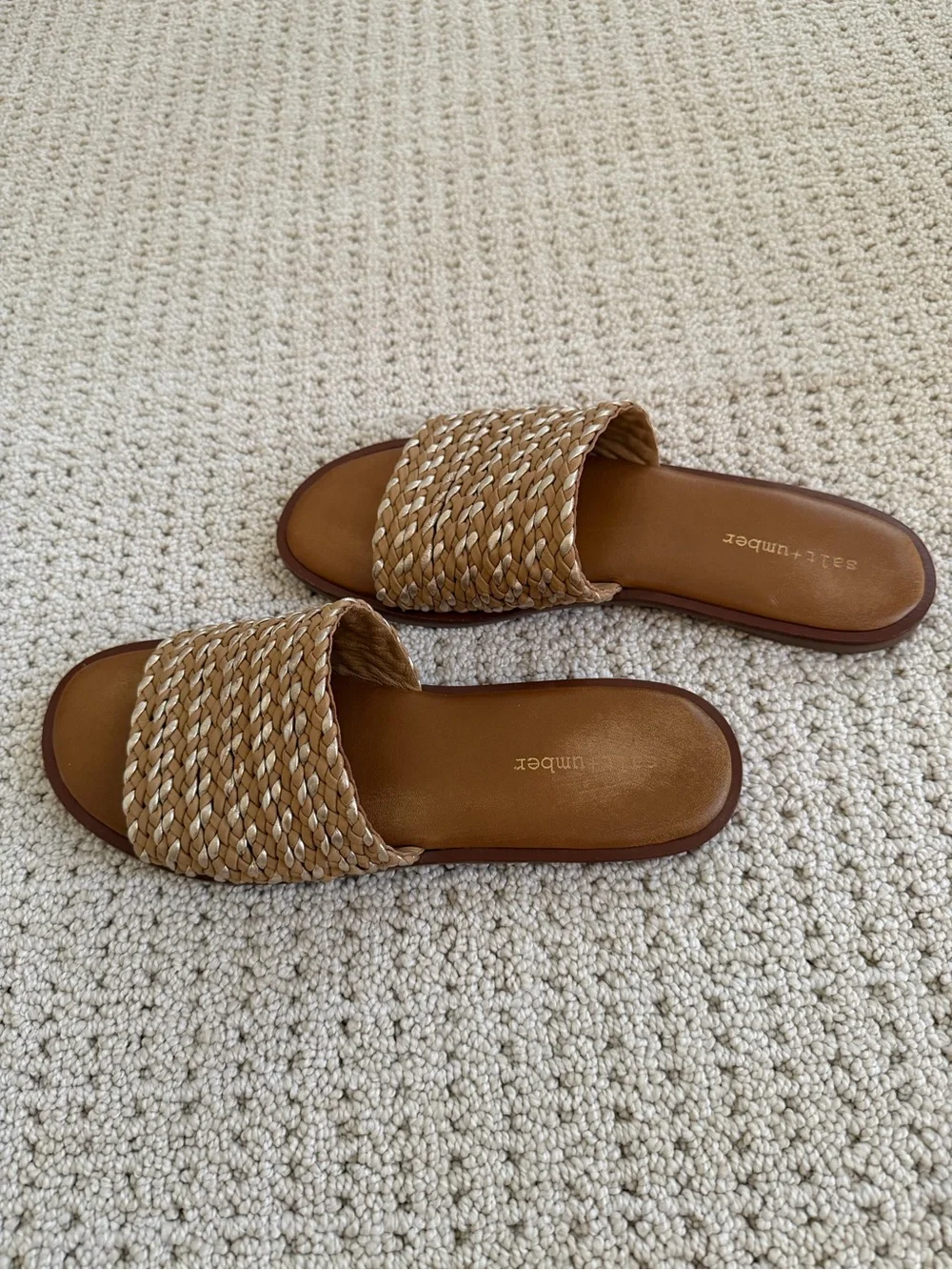 SALT + UMBER Mara Sandals in Natural Tan Sz 9